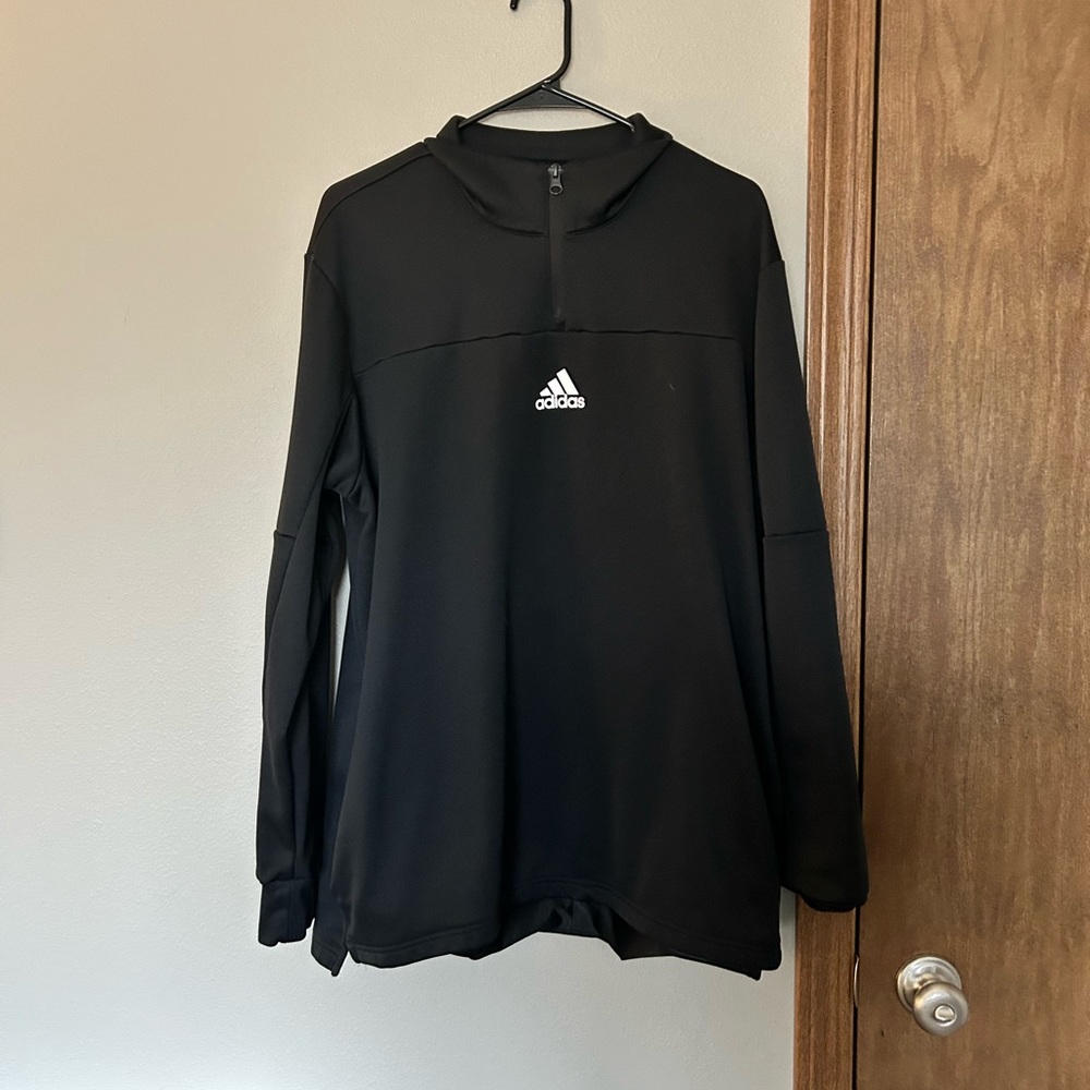 Addias black golf quarter zip